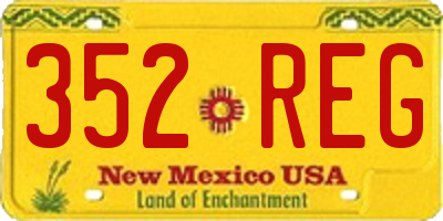 NM license plate 352REG