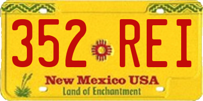 NM license plate 352REI