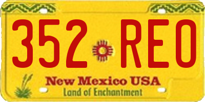 NM license plate 352REO