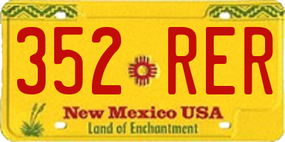 NM license plate 352RER