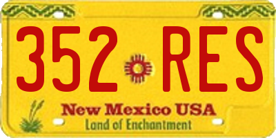 NM license plate 352RES