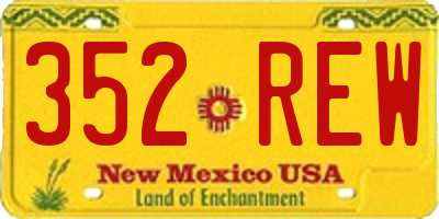 NM license plate 352REW