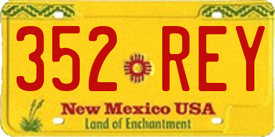 NM license plate 352REY