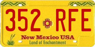 NM license plate 352RFE