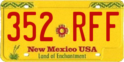 NM license plate 352RFF