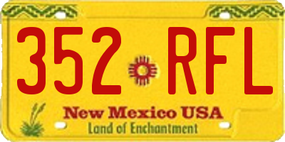 NM license plate 352RFL