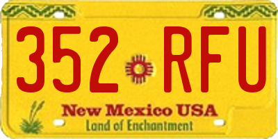 NM license plate 352RFU