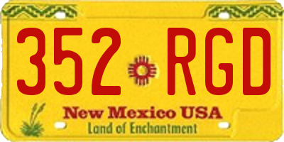 NM license plate 352RGD