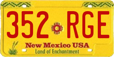 NM license plate 352RGE
