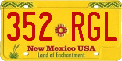 NM license plate 352RGL