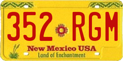 NM license plate 352RGM