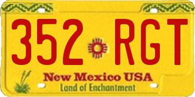 NM license plate 352RGT