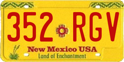 NM license plate 352RGV