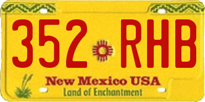 NM license plate 352RHB
