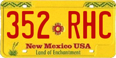 NM license plate 352RHC