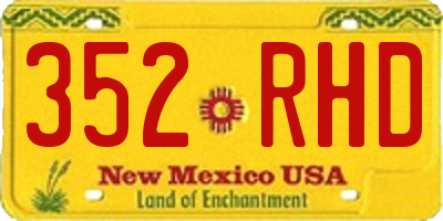NM license plate 352RHD