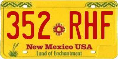 NM license plate 352RHF