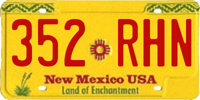 NM license plate 352RHN