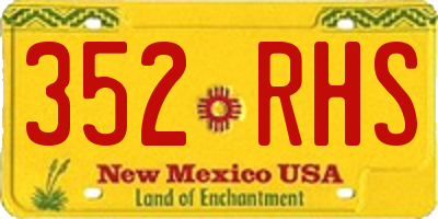 NM license plate 352RHS