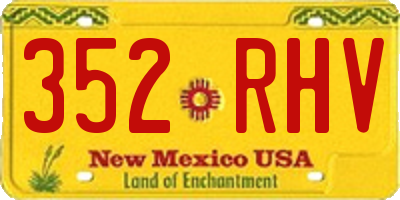 NM license plate 352RHV