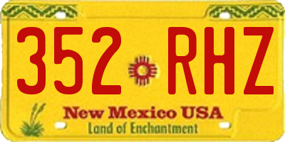 NM license plate 352RHZ