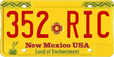 NM license plate 352RIC