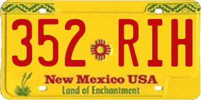 NM license plate 352RIH