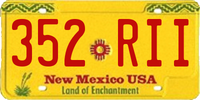 NM license plate 352RII