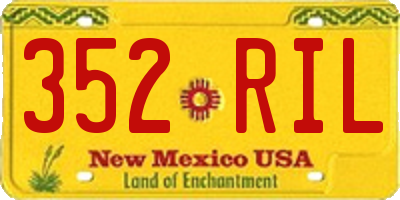 NM license plate 352RIL