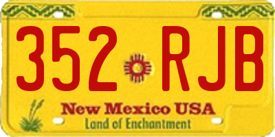 NM license plate 352RJB