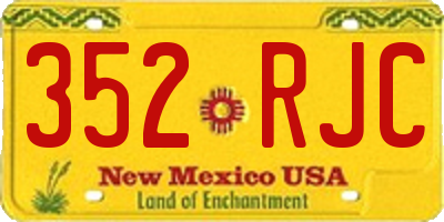 NM license plate 352RJC