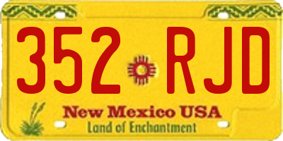 NM license plate 352RJD