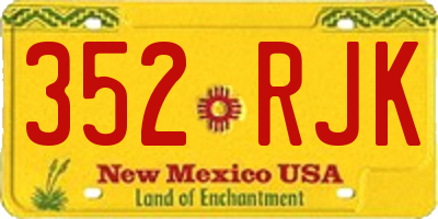 NM license plate 352RJK