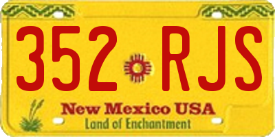 NM license plate 352RJS