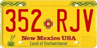 NM license plate 352RJV