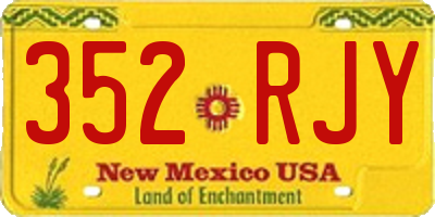 NM license plate 352RJY