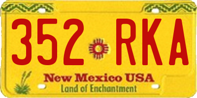 NM license plate 352RKA
