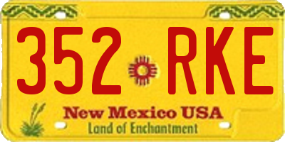 NM license plate 352RKE