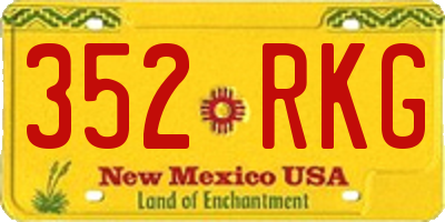 NM license plate 352RKG