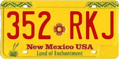 NM license plate 352RKJ