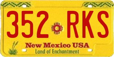 NM license plate 352RKS