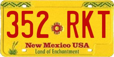 NM license plate 352RKT