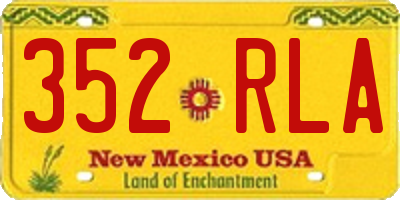NM license plate 352RLA
