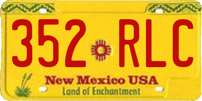 NM license plate 352RLC