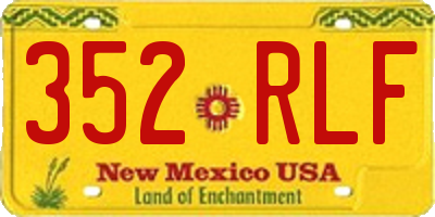 NM license plate 352RLF