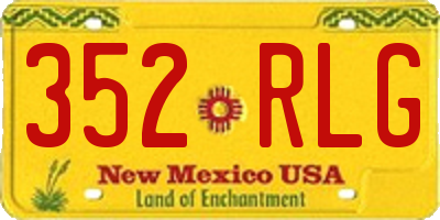 NM license plate 352RLG