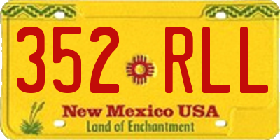 NM license plate 352RLL