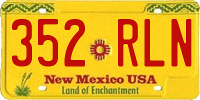 NM license plate 352RLN