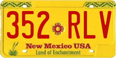 NM license plate 352RLV