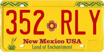 NM license plate 352RLY